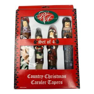 Robert Alan Candle ENGLISH CHRISTMAS CAROLER TAPERS 6" to 10" to  Set of 4